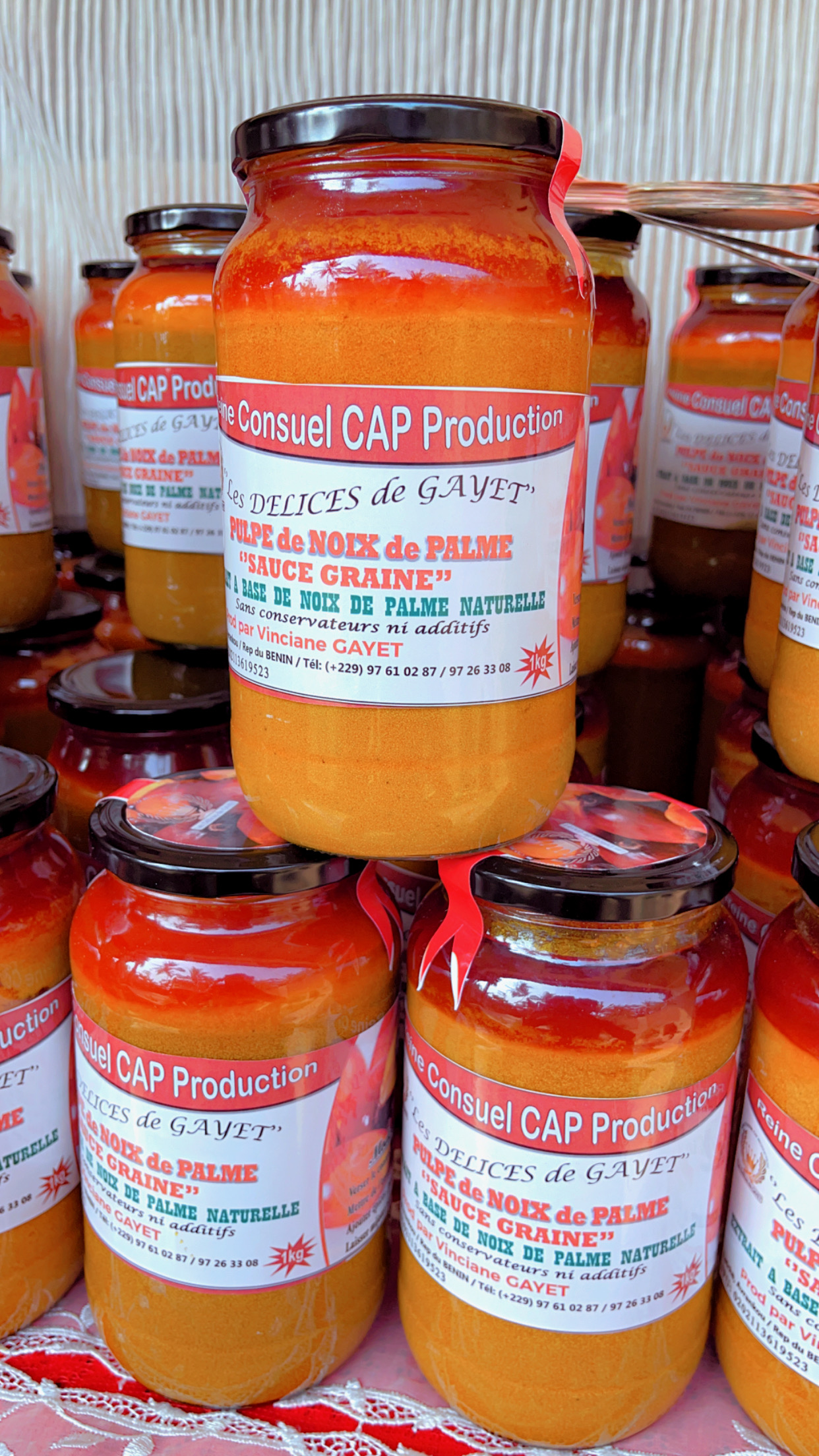 Purée de noix de palme