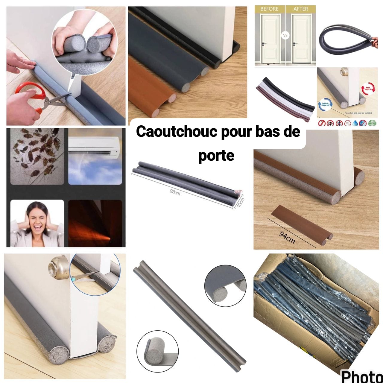 Caoutchouc pour bas de porte